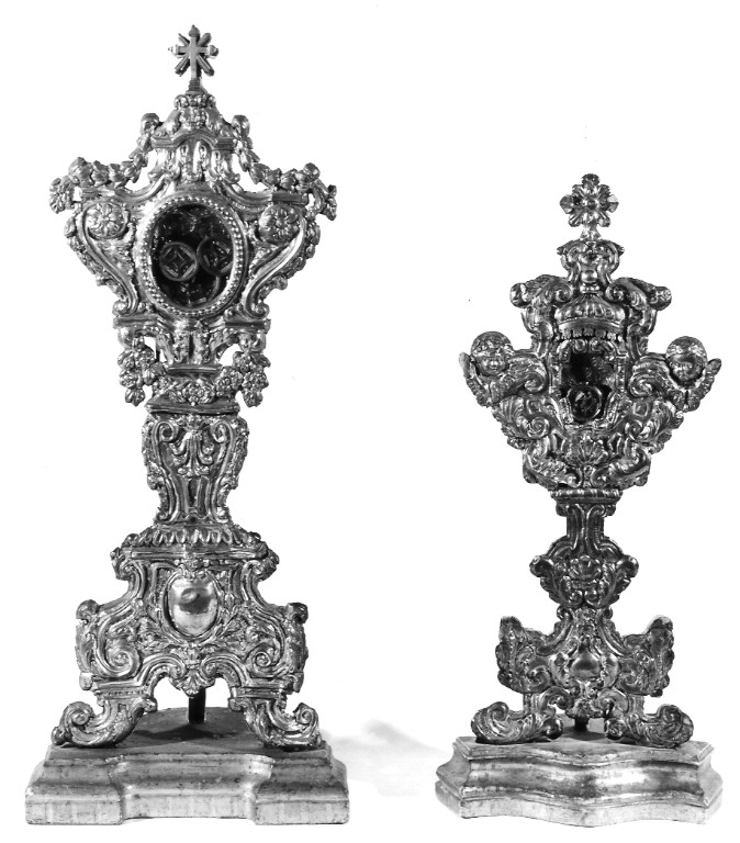 reliquiario - a ostensorio - ambito laziale (sec. XVIII)