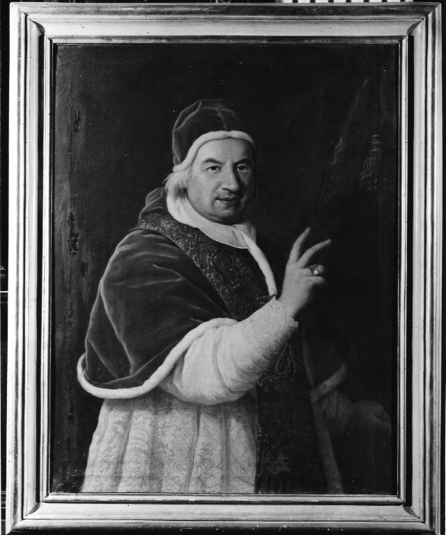Ritratto di papa Benedetto XIV Lambertini (dipinto) - ambito laziale (sec. XVIII)