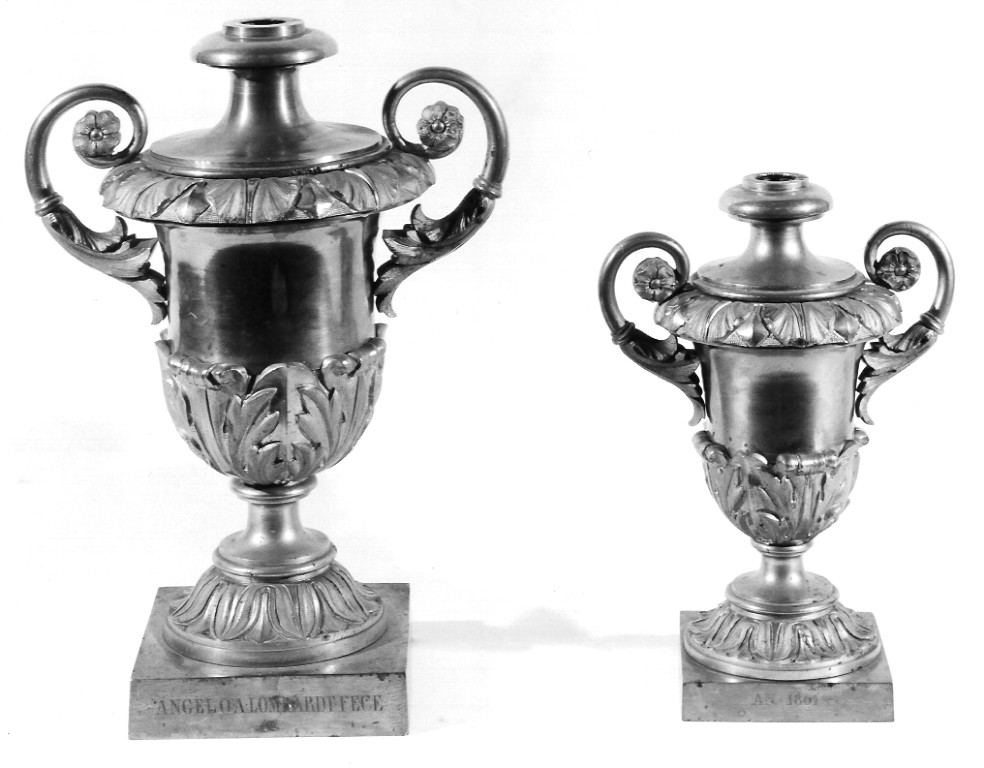 vaso d'altare con composizione floreale, serie - ambito laziale (sec. XIX)