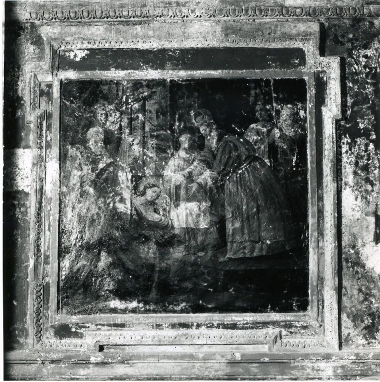presentazione di Maria Vergine al tempio (dipinto) - ambito romano (sec. XVII)