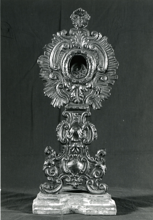 reliquiario - a ostensorio - ambito laziale (sec. XVIII)