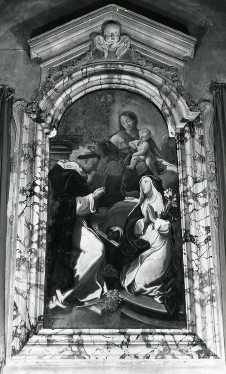 Madonna del Rosario (dipinto) di Maratta Carlo (maniera) (primo quarto sec. XVIII)