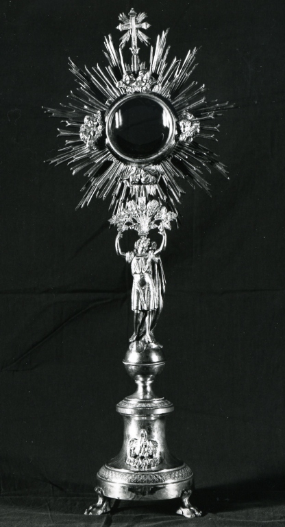ostensorio - a raggiera - ambito laziale (sec. XIX)