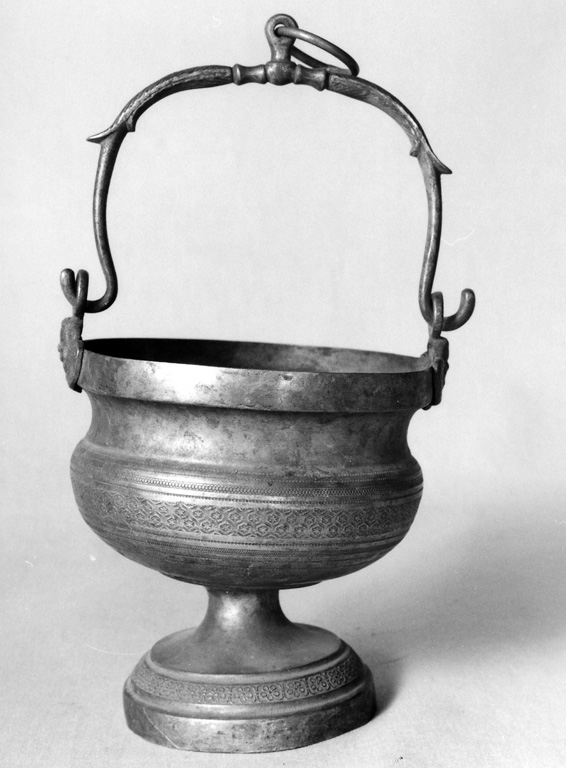 secchiello per l'acqua benedetta - ambito laziale (seconda metà sec. XIX)