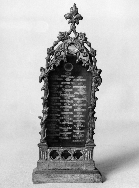 reliquiario architettonico, serie - ambito laziale (seconda metà sec. XIX)