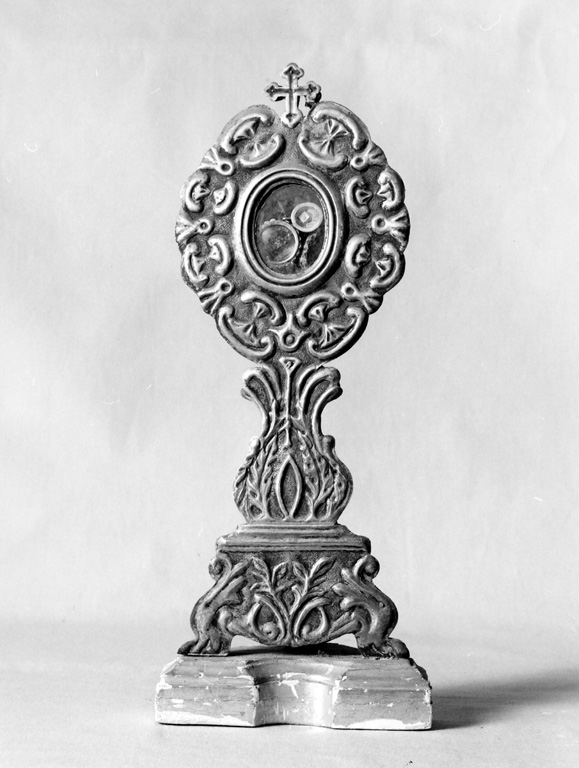 reliquiario - a ostensorio - ambito romano (seconda metà sec. XIX)