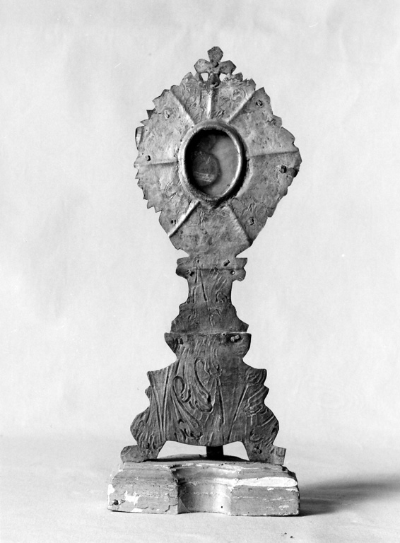 reliquiario - a ostensorio, serie - ambito laziale (seconda metà sec. XIX)