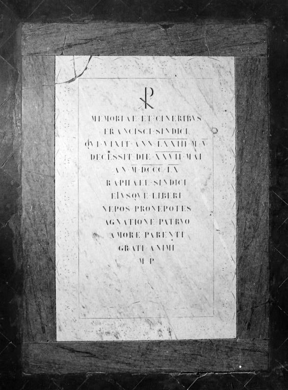 lapide - ambito laziale (sec. XIX)