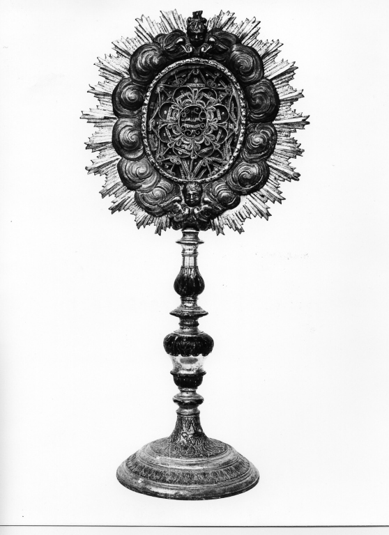 reliquiario - a ostensorio - manifattura laziale (sec. XIX)