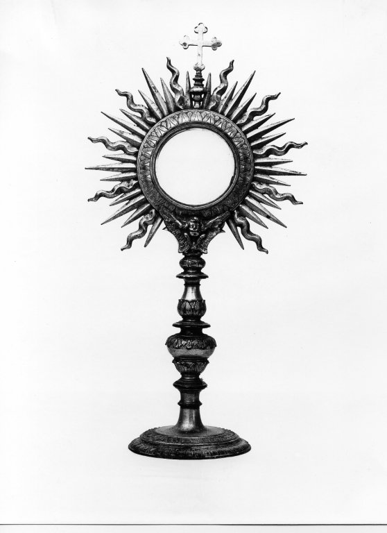 ostensorio - a raggiera - manifattura laziale (sec. XIX)