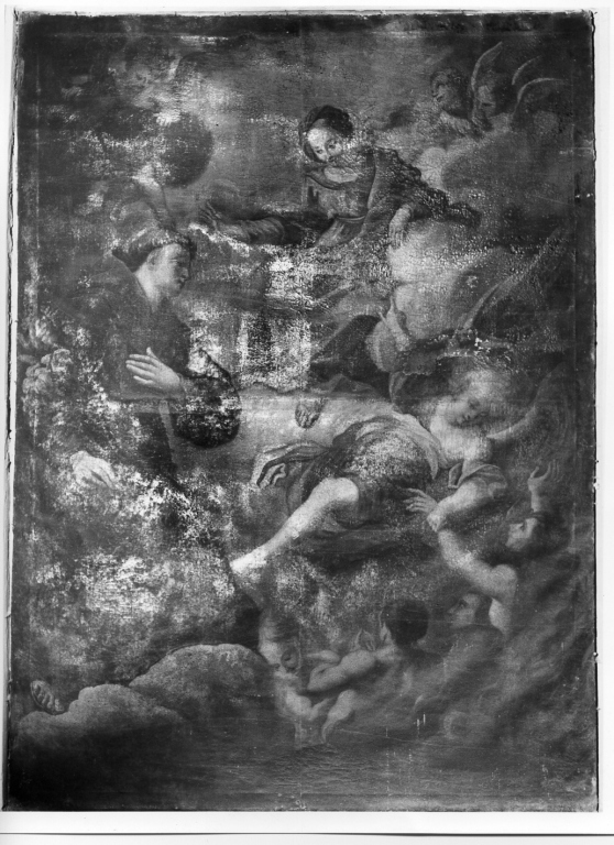 Madonna con Sant'Antonio da Padova e angeli (dipinto) - ambito laziale (sec. XVIII)