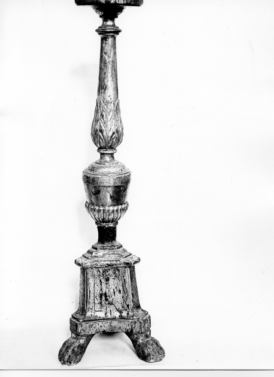 candeliere, serie - manifattura laziale (fine/inizio secc. XVIII/ XIX)