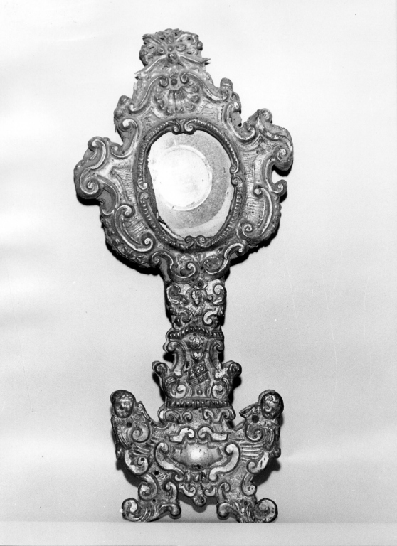 reliquiario - a ostensorio - ambito laziale (sec. XVIII)