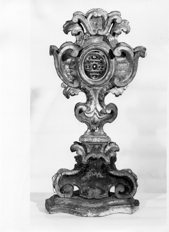 reliquiario - a ostensorio - ambito laziale (fine/inizio secc. XVIII/ XIX)