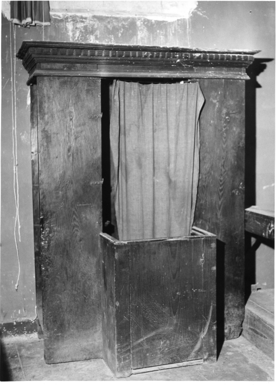 confessionale - manifattura laziale (fine/inizio secc. XVII/ XVIII)