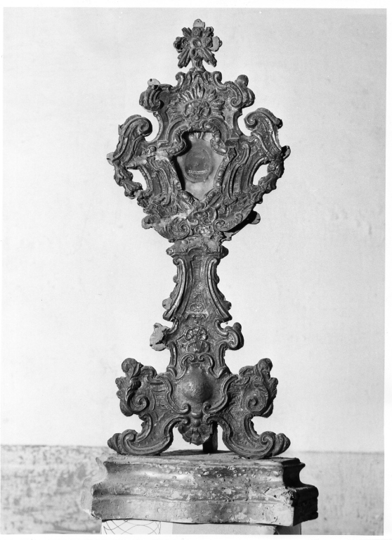 reliquiario - a ostensorio - manifattura laziale (sec. XVIII)
