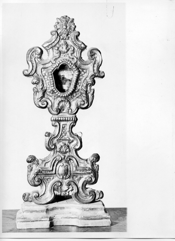 reliquiario - a ostensorio, serie - ambito laziale (sec. XVIII)