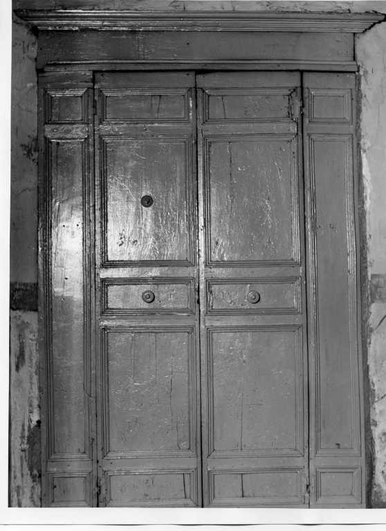 porta - a due battenti - ambito laziale (fine/inizio secc. XVII/ XVIII)