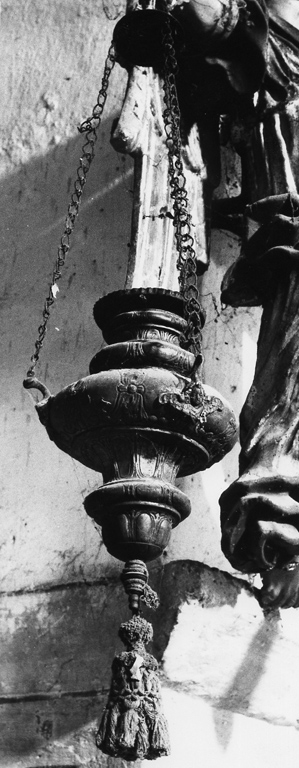 lampada pensile a vaso - ambito laziale (sec. XIX)