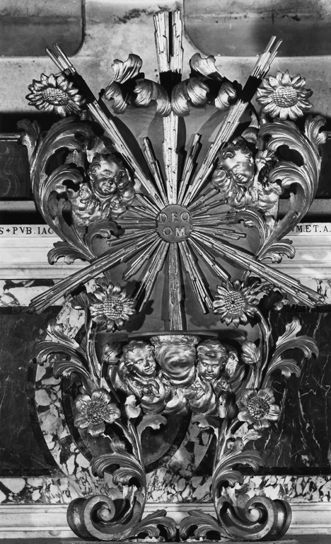 corona di tronetto per esposizione eucaristica - produzione laziale (sec. XVIII)