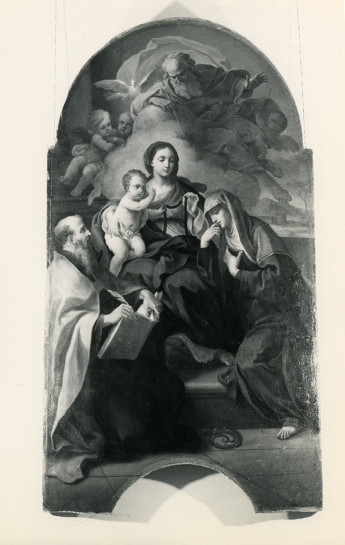 Madonna con Bambino e santi Agostino e Monica (dipinto) di Beltrano Agostino (prima metà sec. XVIII)