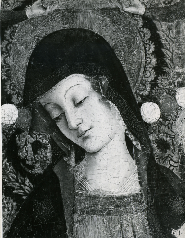 Madonna in trono con Bambino (dipinto) di Quartoraro Riccardo (fine sec. XV)