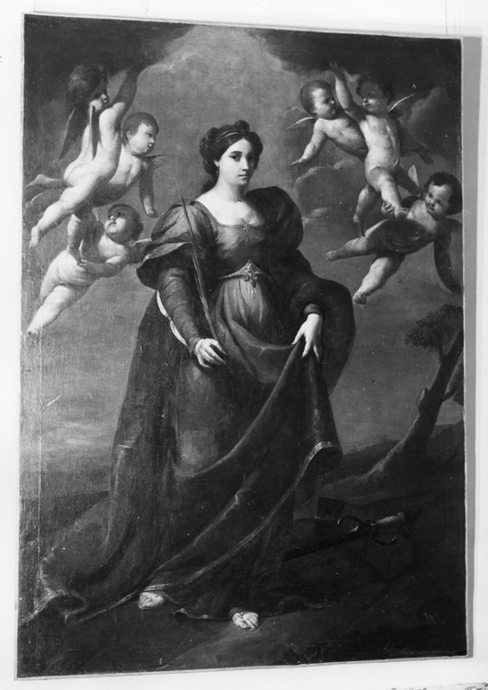 Santa Caterina d'Alessandria (dipinto) di Vaccaro Andrea (sec. XVII)