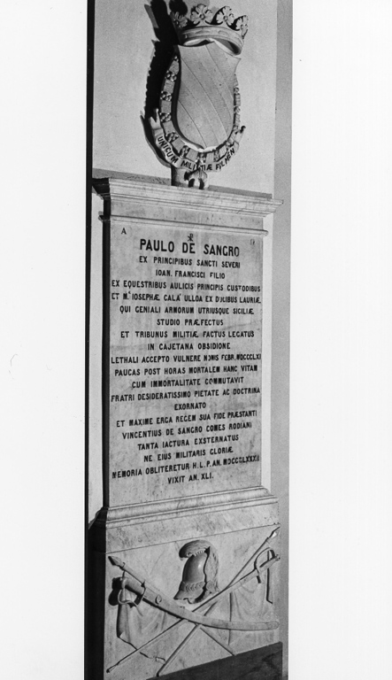 monumento funebre - a lastra - ambito laziale (sec. XIX)