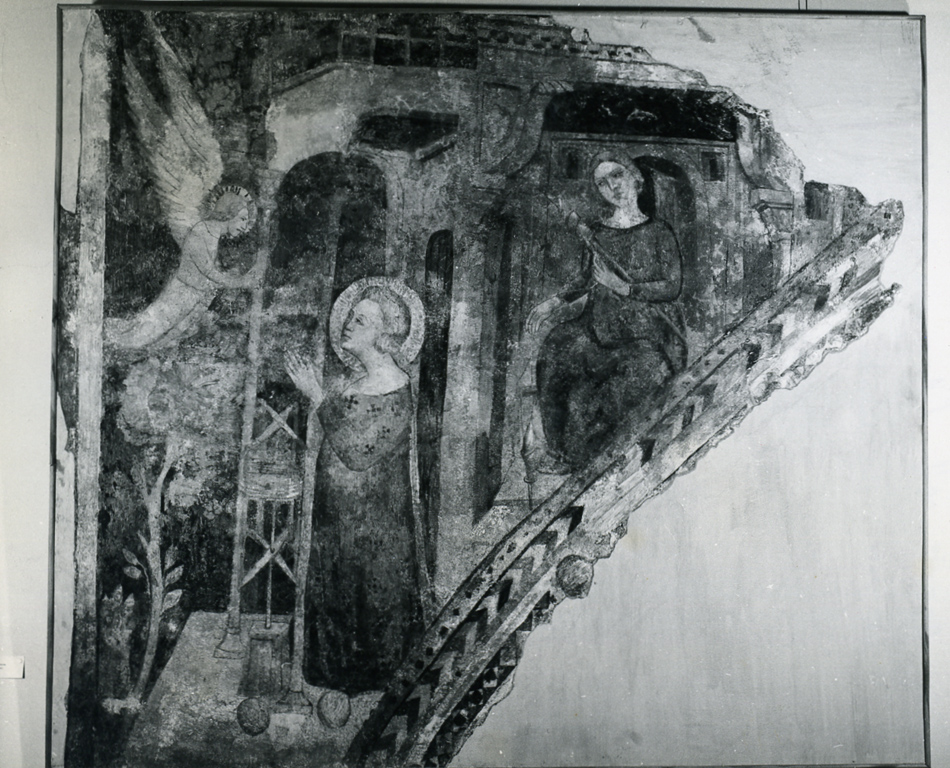 Annunciazione (dipinto, frammento) - ambito napoletano (fine/inizio secc. XIV/ XV)