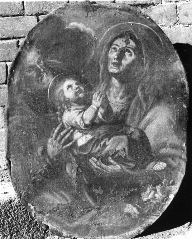 Maria Vergine bambina con Sant'Anna e San Gioacchino (dipinto) di Solimena Francesco detto Abate Ciccio (scuola) (sec. XVIII)