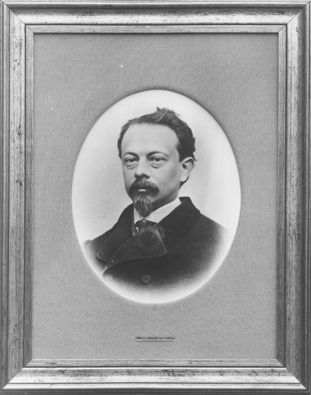 ritratto di Angelo Mangani (dipinto con fotografia) - ambito laziale (sec. XIX)