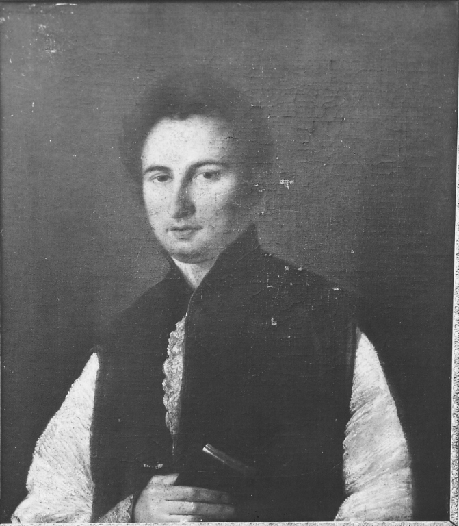 ritratto d'uomo (dipinto) - ambito laziale (fine/inizio secc. XVIII/ XIX)