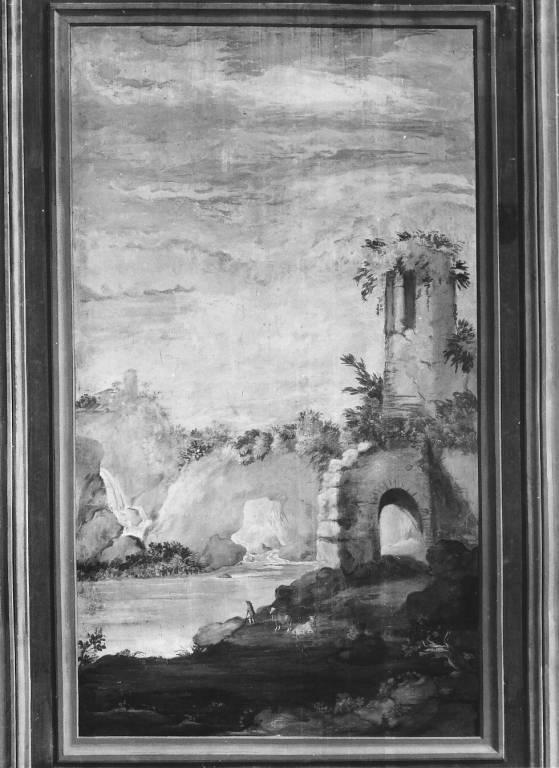 paesaggio (dipinto) - ambito laziale (sec. XIX)