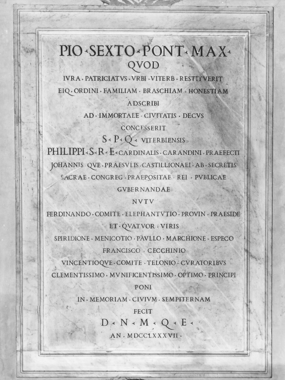 monumento - ambito laziale (sec. XVIII)