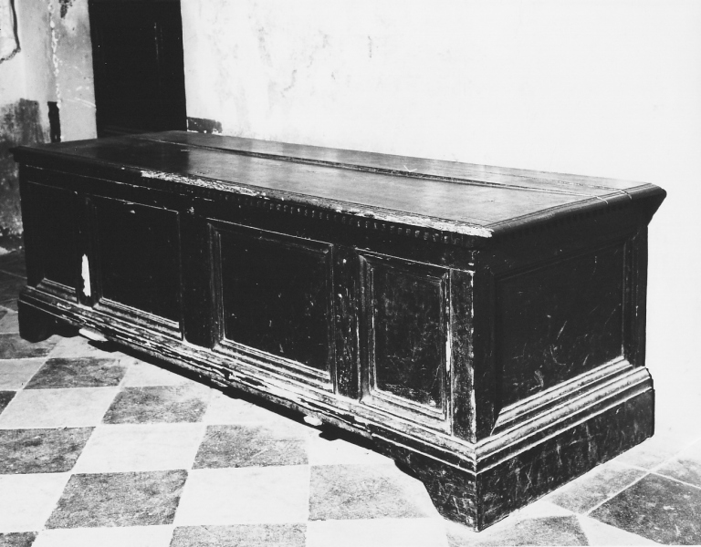 cassapanca - ambito laziale (sec. XVII)