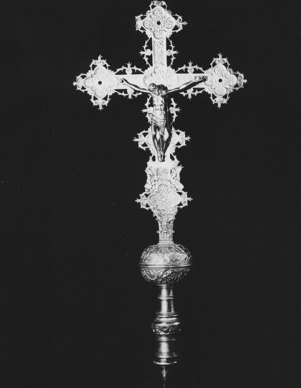 Cristo crocifisso (croce processionale) - ambito laziale (sec. XIX)