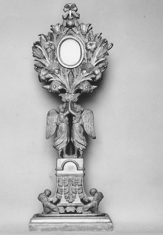 reliquiario - a ostensorio - ambito laziale (sec. XIX)