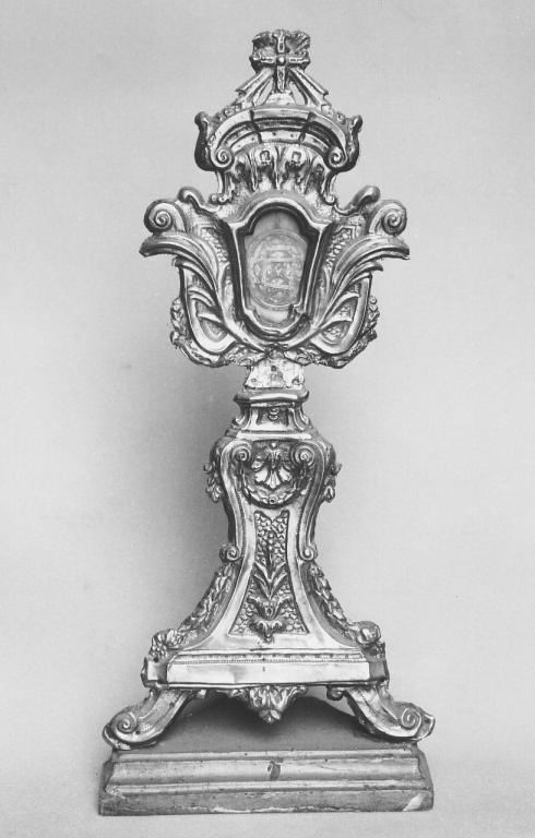 reliquiario - a ostensorio, coppia - ambito laziale (sec. XVIII)