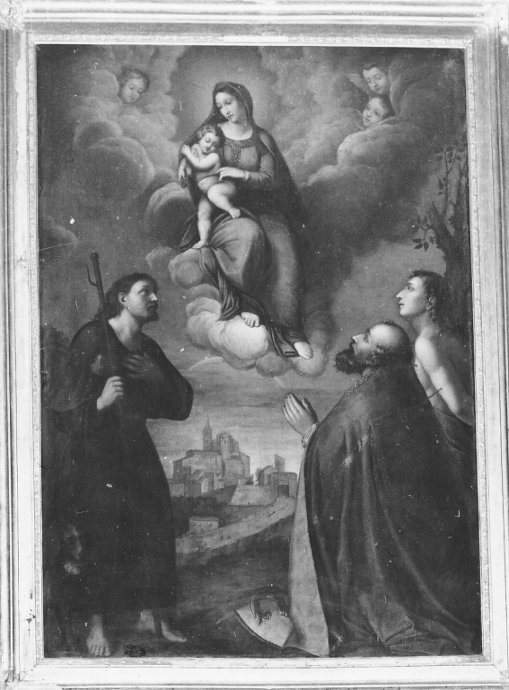 Madonna della Provvidenza e Santi (dipinto) - ambito laziale (sec. XVIII)