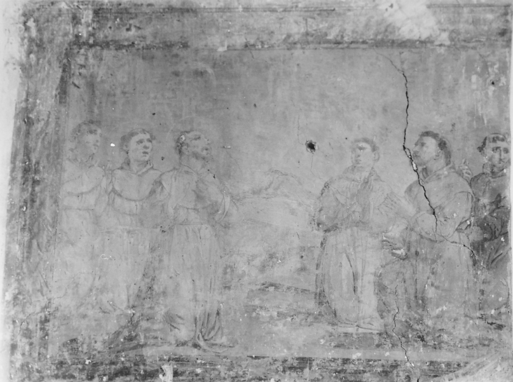 Santi oranti (dipinto, opera isolata) - ambito laziale (sec. XVII)