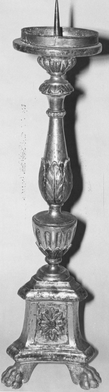 candelabro, serie - manifattura romana (fine/inizio secc. XVIII/ XIX)