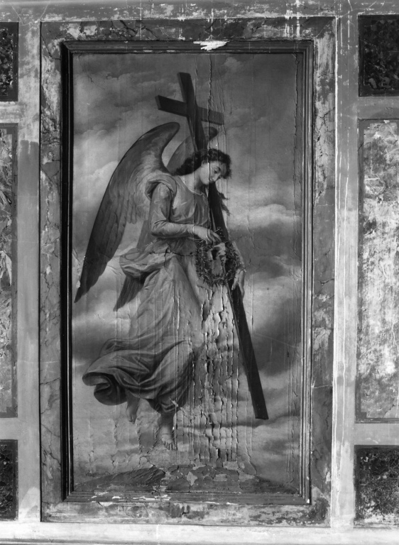 angeli adoranti Cristo (dipinto) di Monaldi Giacomo - ambito romano (sec. XIX)