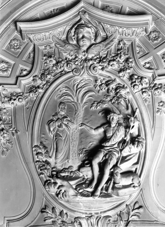 Santi (decorazione plastica) di Le Doux Jean-Baptiste (seconda metà sec. XVIII)