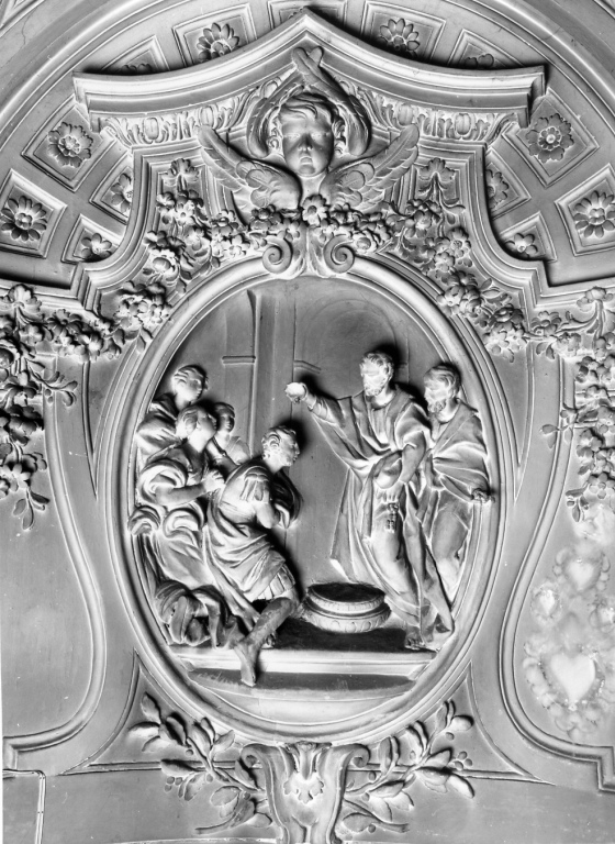 Santi (decorazione plastica) di Le Doux Jean-Baptiste (seconda metà sec. XVIII)