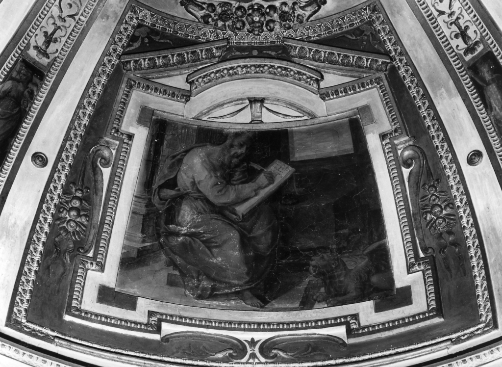 quattro evangelisti (decorazione pittorica) - ambito romano (sec. XVI)