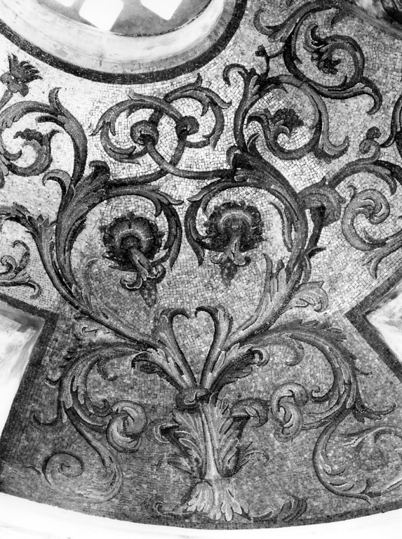 motivi decorativi a girali (decorazione musiva) - ambito romano (sec. XVII)