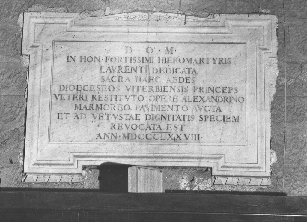 lapide - ambito laziale (sec. XIX)