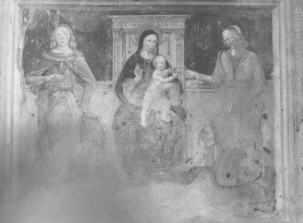 matrimonio mistico di Santa Caterina (dipinto) di Antonio del Massaro detto Pastura (scuola) (fine sec. XV)