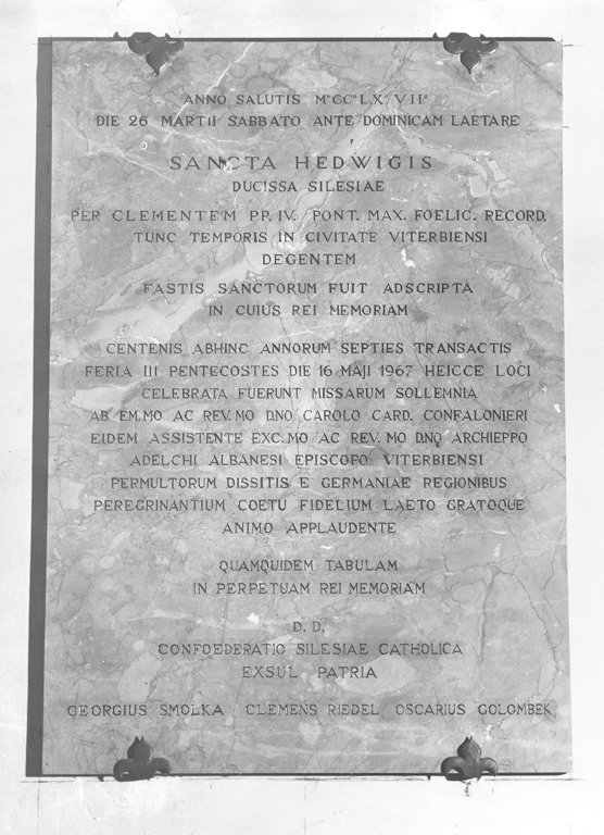 lapide commemorativa - ambito laziale (seconda metà sec. XX)