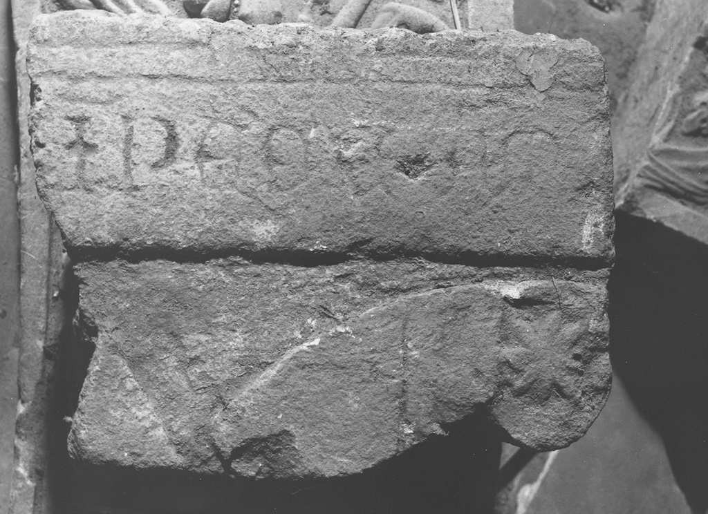 decorazione, frammento - ambito laziale (sec. XVI)